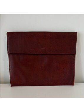 WILSONS LEATHER PELLE STUDIO Vintage leather laptop case portfolio burgundy
